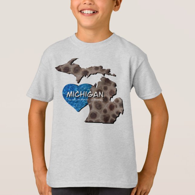 Underbara Sjöar | Inget salt, inga hajar, ingen or T Shirt (Framsida)