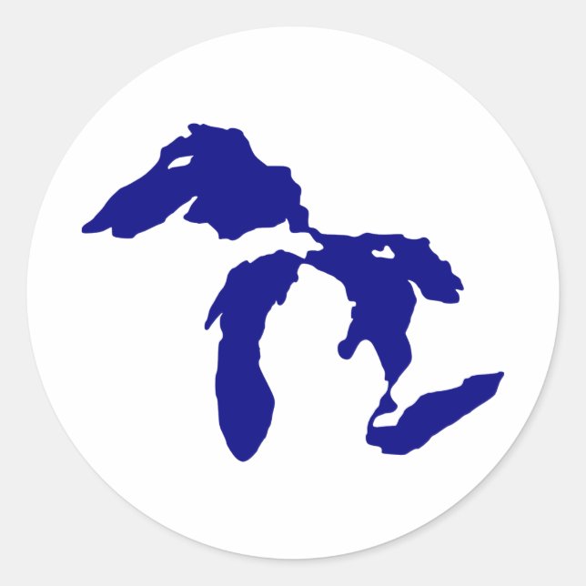 Underbara Sjöar Runt Klistermärke (Framsida)