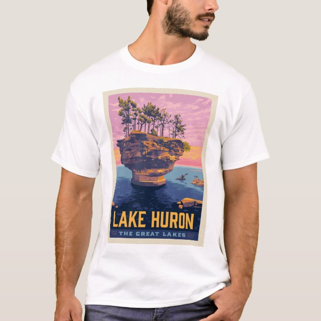 Underbara Sjöar | Sjö Huron T Shirt (Framsida)