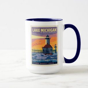 Underbara Sjöar Sjö Michigan Mugg