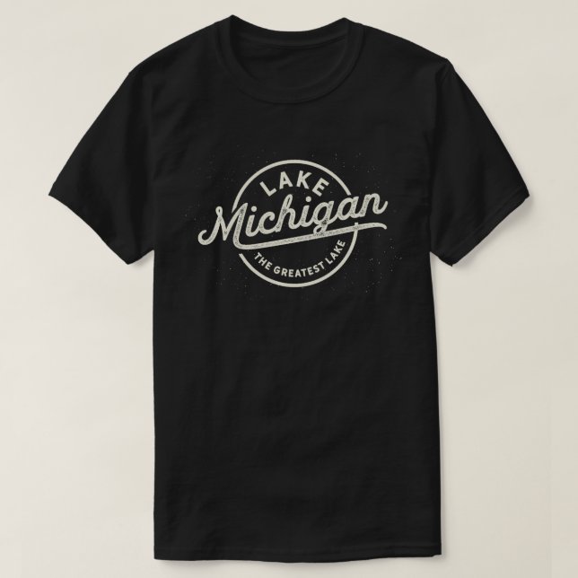 Underbara Sjöar-Sjö Michigan, Sjö Life-temat T Shirt (Design framsida)