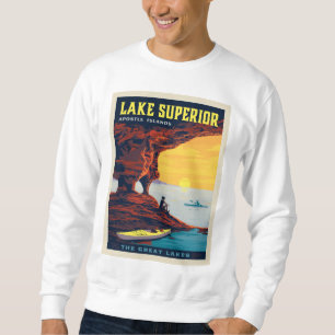 Underbara Sjöar Sjö Superior Lång Ärmad Tröja