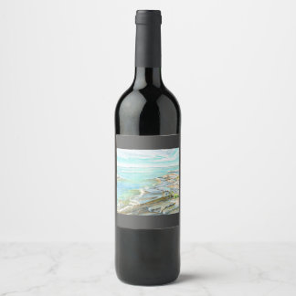 Underbara Sjöar Vin-etiketten Vinflaska Etikett