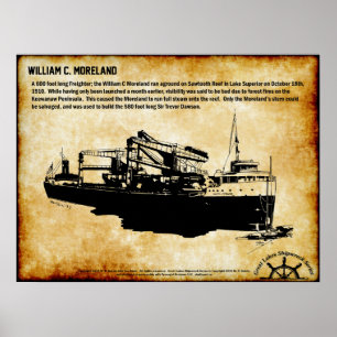 Underbara Sjöar-vraket: William C Moreland Poster