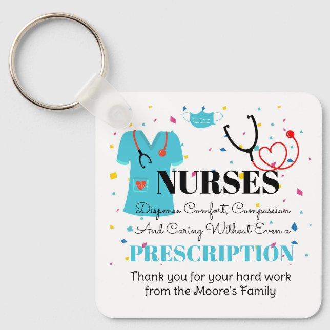 underbara sjuksköterskor som du uppskattar märkre nyckelring (Framsida)