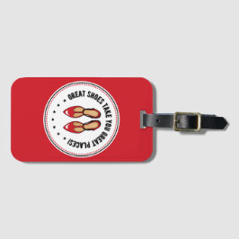 Underbara skon tar dig Underbar Ställe i cute Shoe Bagagebricka