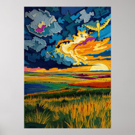 Underbara slätter - ändlösa horisonter poster