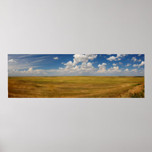 Underbara slätter i South Dakota under sommaren Poster