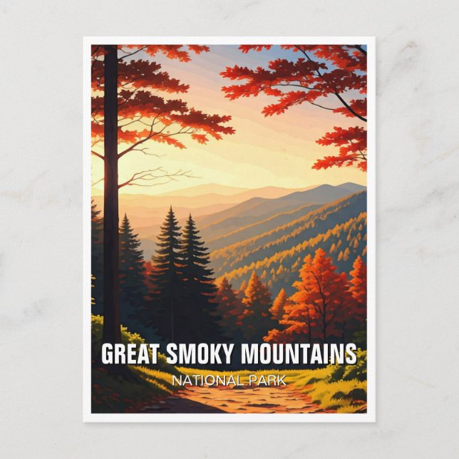 Underbara Smoky Mountains Souvenir Vykort (Framsida)