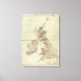 Underbara Storbritannien Atlas Karta Canvastryck