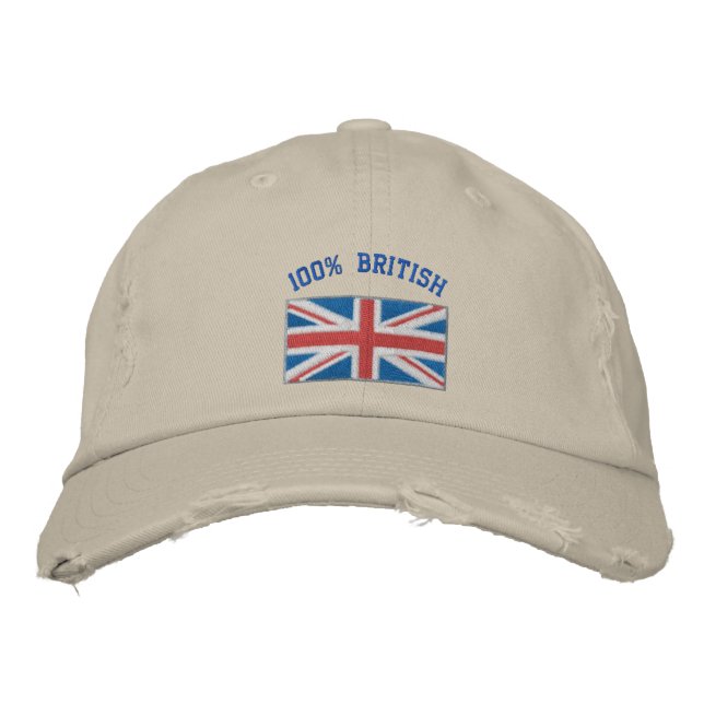 Underbara Storbritannien broderade hat Broderad Keps (Framsida)
