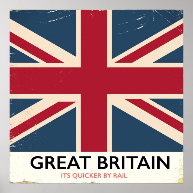 Underbara Storbritannien: "Dess snabbaste tåg" vin Poster (Framsidan)