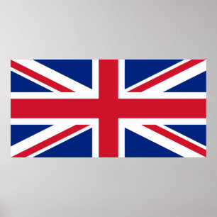 Underbara Storbritannien Flagga UK Poster Förenad