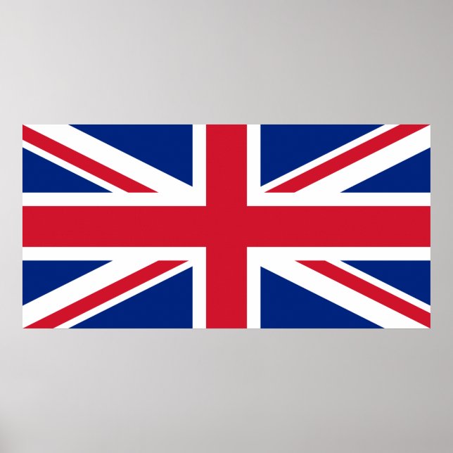 Underbara Storbritannien Flagga UK Poster Förenade (Framsidan)