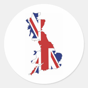 Underbara Storbritannien Runt Klistermärke
