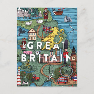 Underbara Storbritannien Vykort
