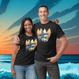Underbara surfbrädor för vithaj t shirt