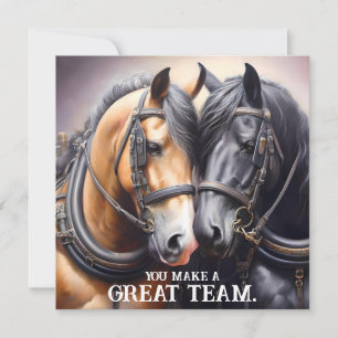 Underbara Team Horses-årsdagen Kort