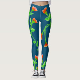 Underbara Tittar blomstrande baljväxter Leggings