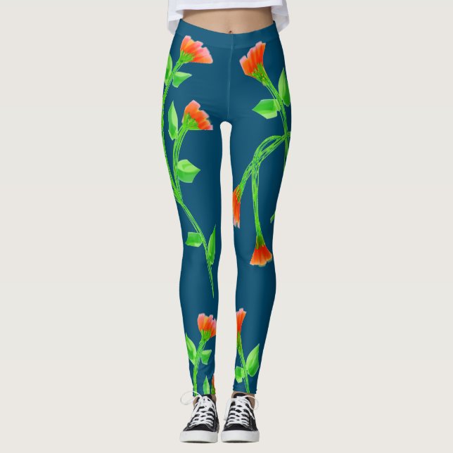 Underbara Tittar blomstrande baljväxter Leggings (Framsida)