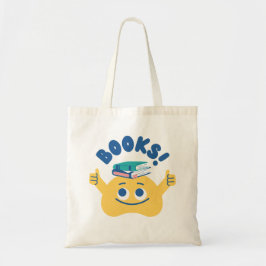Underbara Totebags med texten "Books" Tygkasse