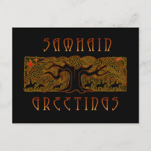Underbara Träd-samhain-kortet Vykort