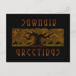 Underbara Träd-samhain-kortet Vykort