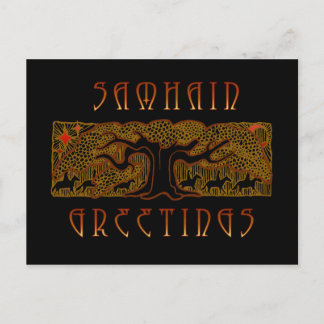 Underbara Träd-samhain-kortet Vykort