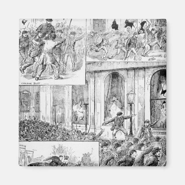 Underbara upplopp i London Magnet (Framsidan)