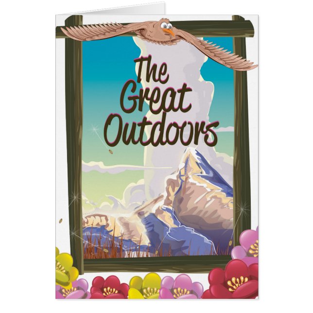 Underbara utomhus! hälsningskort (Framsidan)