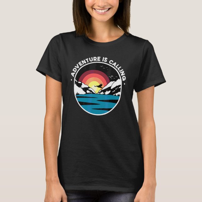 Underbara utomhusbergen Äventyr ropar ålliga berg T Shirt (Framsida)