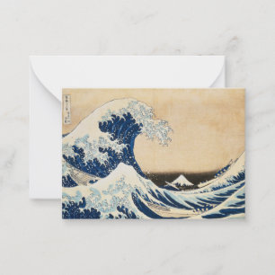 Underbara vågen av Kanagawa av Hokusai Anteckningskort