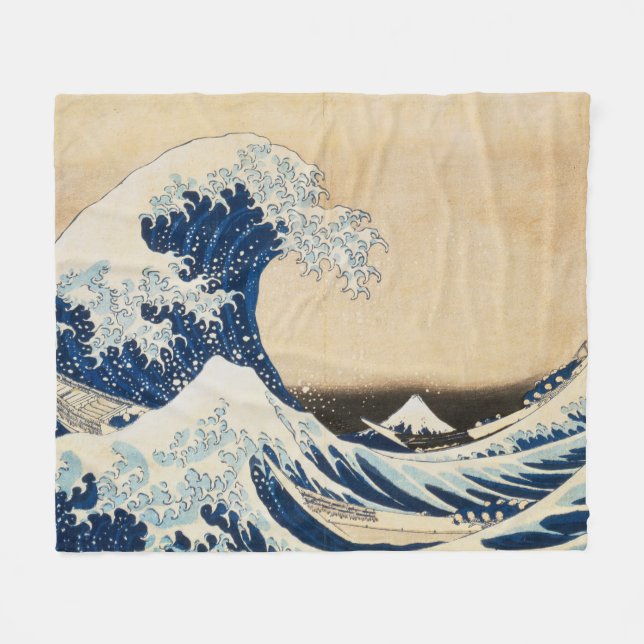 Underbara vågen av Kanagawa av Hokusai Fleecefilt (Framsidan (Horisontell))