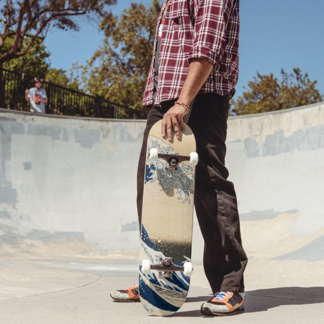 Underbara vågen av Kanagawa av Hokusai Mini Skateboard Bräda 18,5 Cm (Utomhus 2)