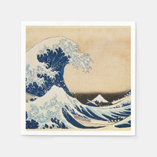 Underbara vågen av Kanagawa av Hokusai Pappersservett