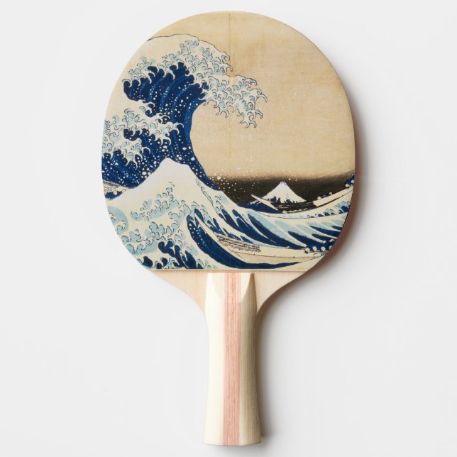 Underbara vågen av Kanagawa av Hokusai Pingisracket (Framsidan)