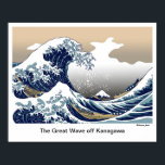 "Underbara vågen av Kanagawa" av Hokusai Poster<br><div class="desc">"Den Underbara vågen av Kanagawa" av Hokusai. En poster av den ikoniska vintagens trädsutskrift av den japanske konstnären Hokusai, circa 1830. Designad av Scolas Designs.</div>