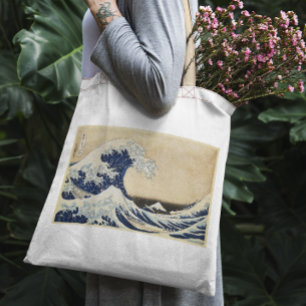Underbara vågen av Kanagawa av Hokusai Tygkasse