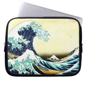 Underbara vågen av Katsushika Hokusai (葛 飾 北 斎) Laptop Fodral