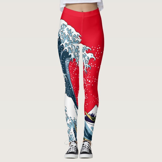 Underbara vågorna leggings (Framsida)
