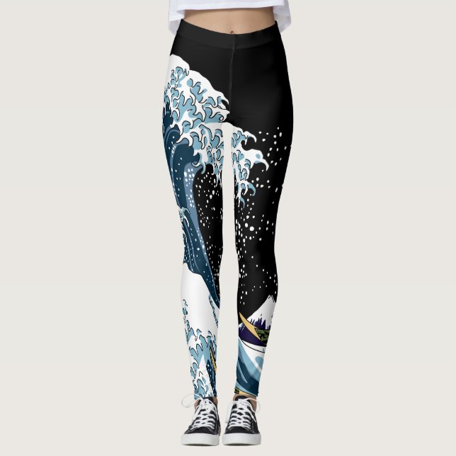 Underbara vågorna leggings (Framsida)