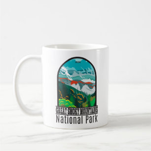 Underbara Vintagen Rökig nationalpark Kaffemugg