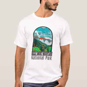 Underbara Vintagen Rökig nationalpark T Shirt