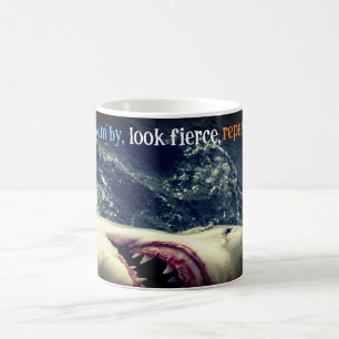 Underbara vita hajkäkar kaffemugg