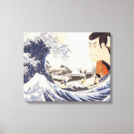 Underbara Wave Ukiyoe Collages Canvastryck