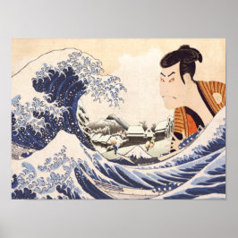 Underbara Wave Ukiyoe Collages Poster