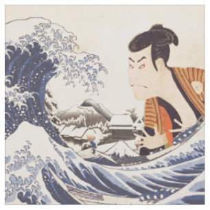 Underbara Wave Ukiyoe Collages Tyg