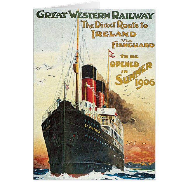 Underbara Westerna järnvägen - Irland Hälsningskort (Framsidan)