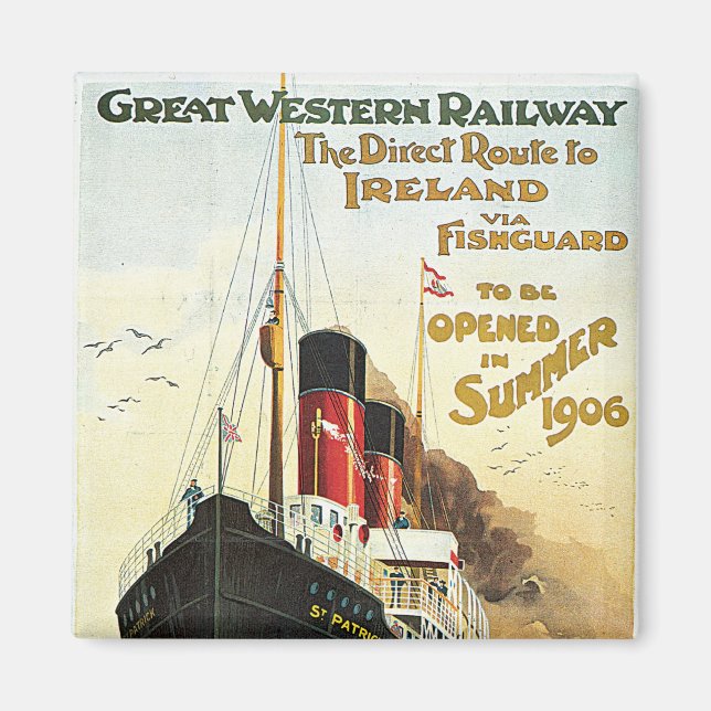 Underbara Westerna järnvägen - Irland Magnet (Framsidan)