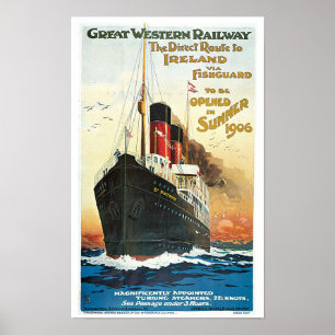 Underbara Westerna järnvägen - Irland Poster